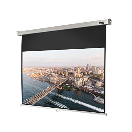 celexon 136" Manual Professional Plus pull down projection screen, 118 x 67 inches viewing area, 16:9 format, Wall or ceiling mounting, Gain 1.2