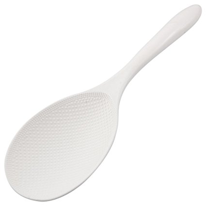 Plastic Non Stick Rice Paddle Spoon Scoop White