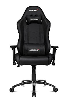 AKRacing Octane Super-Premium Gaming Chair with High Backrest, Recliner, Swivel, Tilt, Rocker and Seat Height Adjustment Mechanisms with 5/10 warranty (Black)