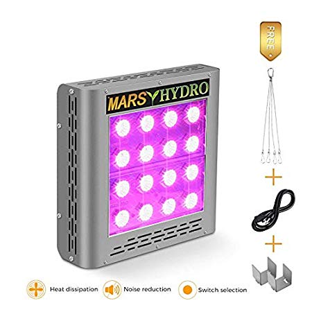 MARS HYDRO Led Grow Light 400W Full Spectrum for Indoor Plants Lights for Hydroponics Veg and Flower Grow Lights High Yield (Pro II Epistar 400W)