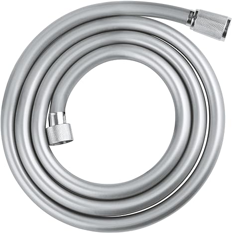 GROHE Flexible tuyau de douche salle de bains VitalioFlex Comfort, tuyau de douche 1750mm, anti-pliures, finition brillante, raccord fileté universel 1/2", chromé, 28745002 (Import Allemagne)