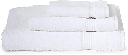 TowelSelections Soft and Absorbent Towels Cotton for Bathroom Hotel Shower Spa Gym, Bath Towel, Hand Towel, 2 Washcloth, 4 Piece Set White