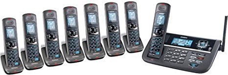 Uniden DECT 4086 Two-Line Cordless Phone and 7 DCX400 Cordless Handset