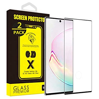 Galaxy Note 10 Plus Screen Protector,Yoyamo [2 Pack] UIO-02 3D Tempered Glass Screen Coverage [9H Hardness][HD][Case Friendly][Anti-Fingerprint] Screen Protector for Samsung Galaxy Note 10 Plus