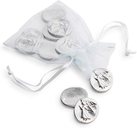 DANFORTH - Vilmain Angel Pocket Tokens, Bag of 10 Pocket Coins - Pewter - Made in USA