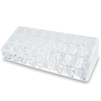 Ikee Design® Acrylic Lipstick Organizer with 24 Compartments 9"w X 3 1/2"d X 2"h