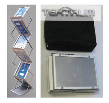 Tektrum Metal Literature Rack Display Holder Stand For Trade Show (6 Pockets)