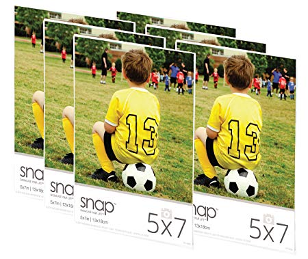 Snap 07FP886C Magnetic Acrylic Frame (Set of 6), 5 x 7", Clear