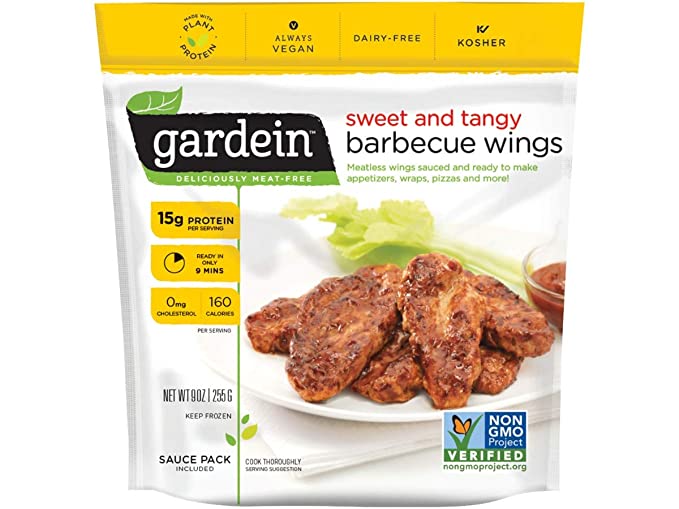 Gardein Mild And Tangy Barbecue Chicken Wing, 9 Ounce -- 8 per case.