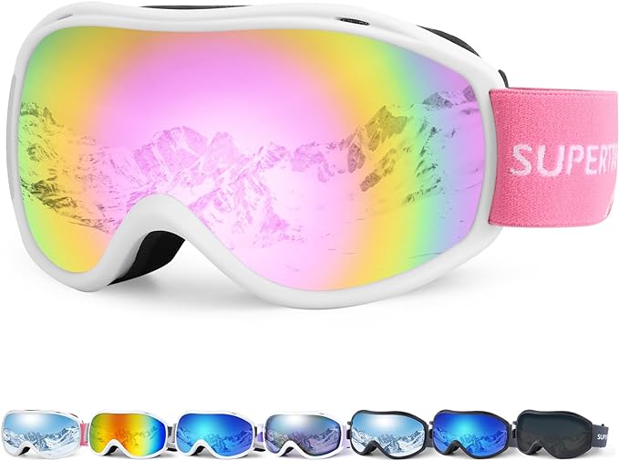 Supertrip Ski Goggles Men Women Anti-Fog Snow Goggles UV Protection Snowboard Goggles for Adult Youth
