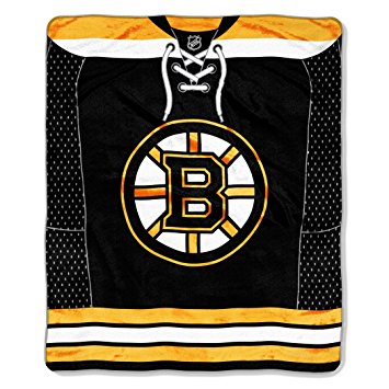 NHL Jersey Royal Plush Raschel Throw Blanket