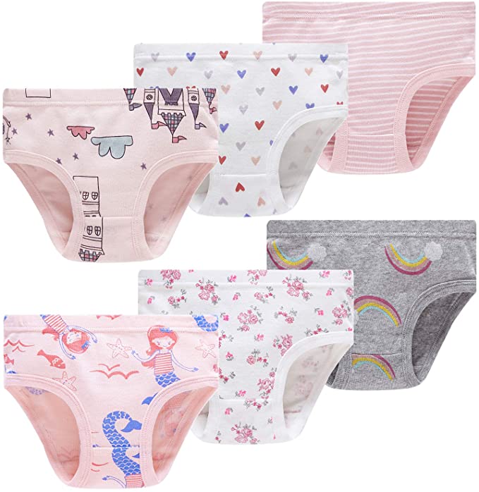 Winging Day Little Girls' Cotton Panties Baby Toddler Soft Underwear Multipack
