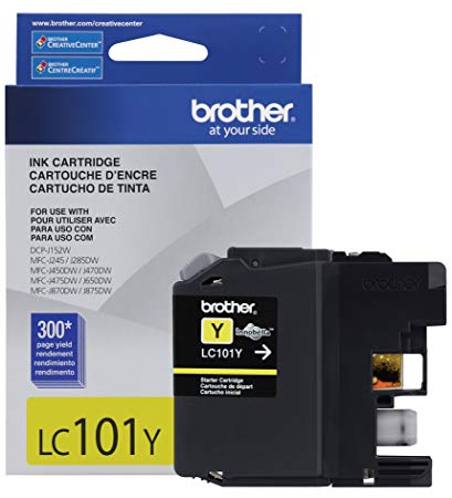 Brother Printer LC101Y Yellow Ink Cartridge