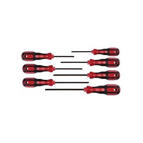 Wiha 46796 3K Ball End Hex Drivers with SoftGrip Handles, 7-Piece