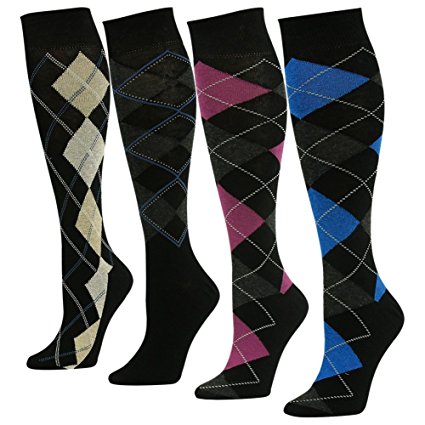 SUTTOS Men's Women's Unisex Knee High Cotton Soft Long Dress Socks,1-4 Pairs