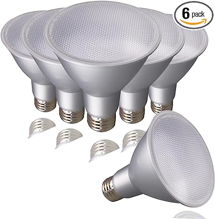 Satco S29431; LED PAR Lamps; 12.5 Watt; PAR30LN LED; Soft White 3000K; Medium Base; 120 Volt; Residencial, Commercial Lighting (6 Pack)