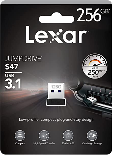 Lexar JumpDrive S47 256GB USB 3.1 black up to 250MB/s