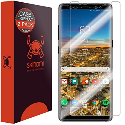 Galaxy Note 8 Screen Protector (Case Friendly)(2-Pack), Skinomi TechSkin Full Coverage Screen Protector for Galaxy Note 8 Clear HD Anti-Bubble Film