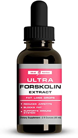 Forskolin for Weight Loss Maximum Strength in Concentrated Liquid Form. 600mg Forskolin Extract (Coleus Forskohli). Helps Lower Cravings   Carb Blocker for Women   Men