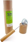 Coastal Tea Company Matcha Whisk and Green Tea Powder Frother Rotating Latte Mixer Japanese Chasen Alternative Bamboo Handle