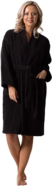 Luxurious Turkish Terry Kimono Collar Super-Soft Terry Absorbent Bathrobes for Women