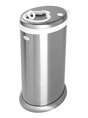 Ubbi Limited Edition, Money Saving, No Special Bag Required, Steel Odor Locking Diaper Pail, Chrome