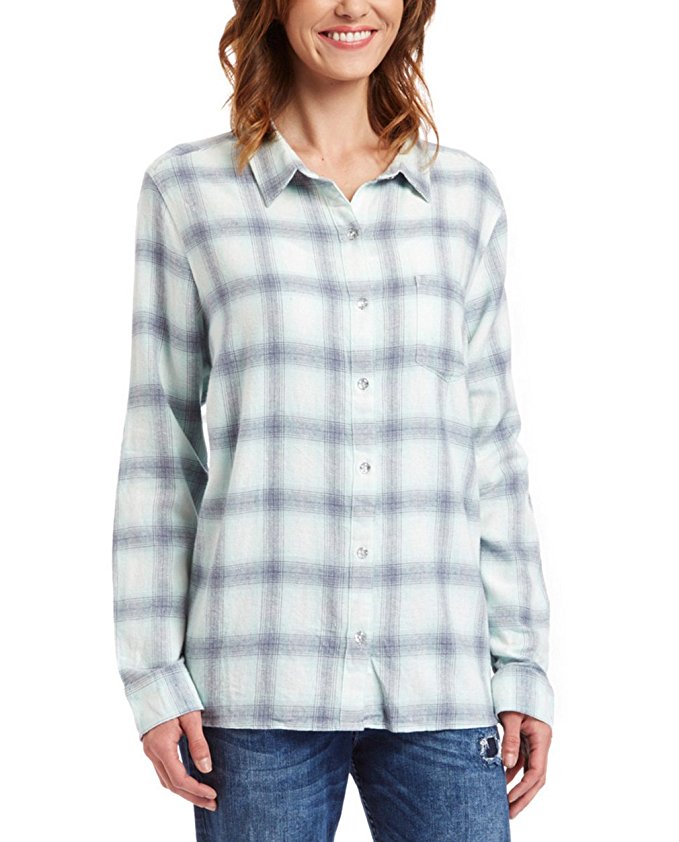 Overdrive womens Plaid Flannel Shirt
