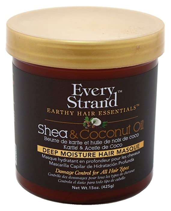 Every Strand Masque Shea & Coconut Oil Deep Moist15 Ounce Jar (443ml) (2 Pack)