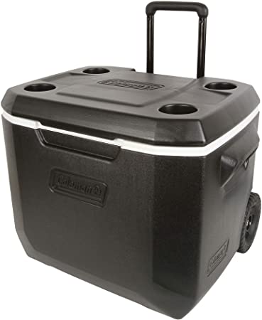 Coleman 50-Quart Xtreme 5-Day Heavy-Duty Cooler with Wheels, Black