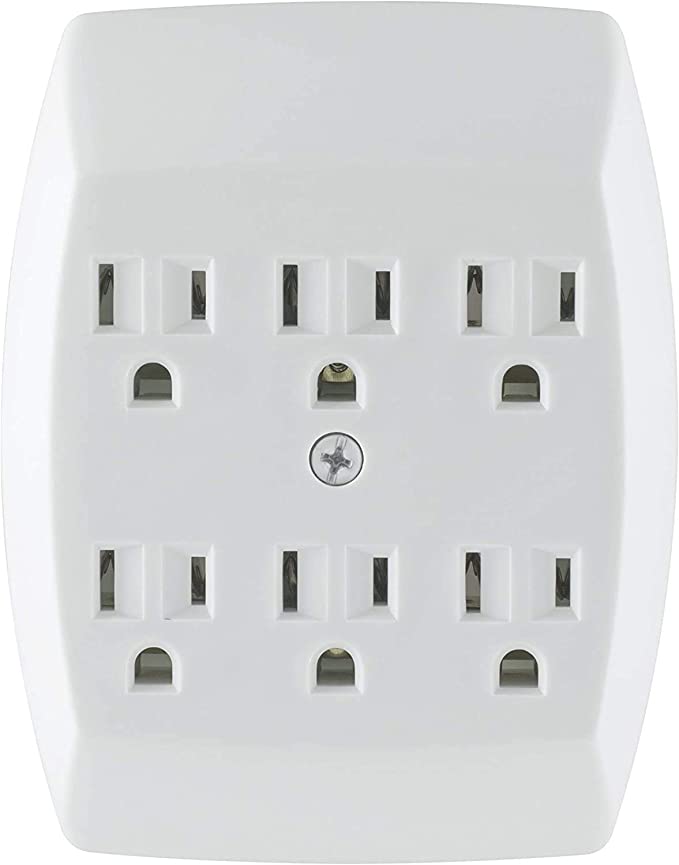 MIYAKO 6 Outlet Wall Tap Multi Connections, Up to 6 Plugs