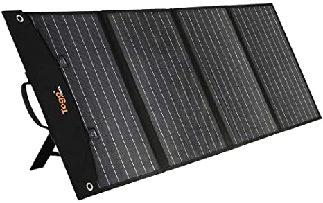 TogoPower 120W Portable Foldable Solar Panel Charger for Baldr/Jackery/GoalZero/Paxcess Power Station Generator with Dual USB Ports & 18V DC Output for RV Boat Laptop Tablet iPhone iPad Camera Lamp