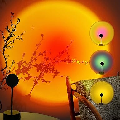 Sunset Lamp - 4 in 1 Projection Lamp Create a Romantic Light with Rainbow, Sunset, Sunset Red and Sun Effect
