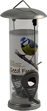 Green Jem BF12-NEW-C Chrome Seed Wild Bird Feeder, Silver, 13x10x20.5 cm