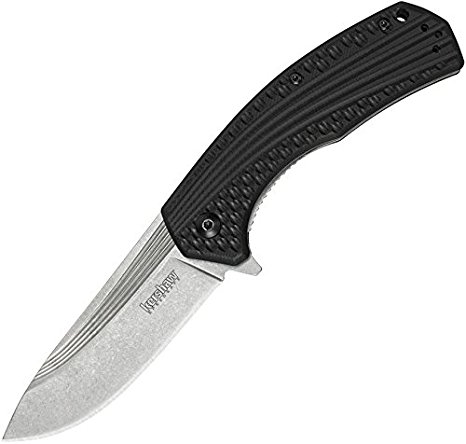 Kershaw Portal (8600), Folding Pocketknife, 3.3-Inch High-Performance 4Cr14 Steel Blade, Stonewashed Finish, Glass-Filled Nylon Handle, SpeedSafe Assisted Opening System, Liner Lock, Left/Right Reversible Pocketclip, 4.3 OZ.