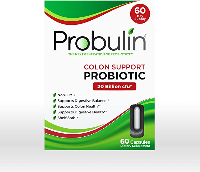 Probulin Colon Support Probiotic, 20 Billion CFU, 60 Capsules
