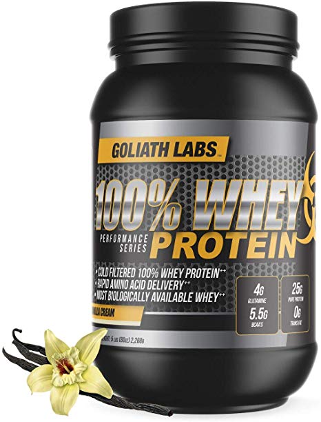 ⧫ 100% Whey Protein Powder 5 lb by Goliath Labs (Vanilla)