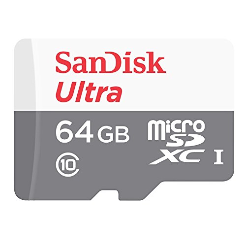 SanDisk Ultra 64GB microSDXC UHS-I Class 10 Memory Card with Adapter