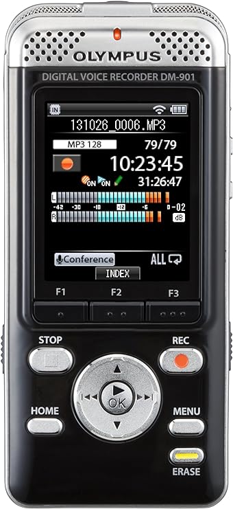 OM Digital Solutions DM-901 Voice Recorder with 4 GB Built-In-Memory