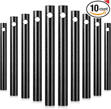 Mudder 10 Pieces 3.2 Inch Survival Ferrocerium Drilled Fire Starter Magnesium Rod Flint Compact Tool for Emergency Survival, Camping, Backpacking, Hiking, Bush-Craft, Hunting