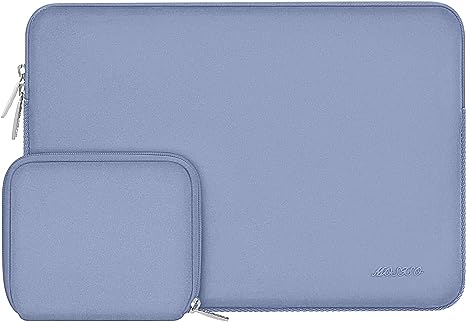 MOSISO Laptop Sleeve Compatible with MacBook Air/Pro, 13-13.3 inch Notebook, Compatible with MacBook Pro 14 inch 2023-2021 A2779 M2 A2442 M1, Neoprene Bag with Small Case, Cerulean Blue