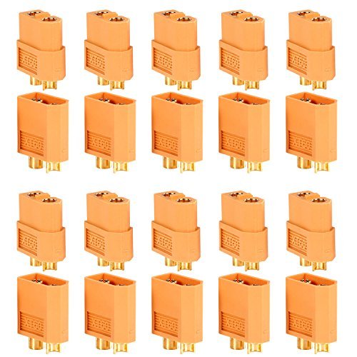 Neewer® 10 Pairs Of Xt60 Xt-60 Male Female Bullet Connectors Plugs For Rc Lipo Battery