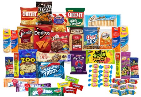 Care Package with 50 Sweet & Salty Snacks, Variety Snack Box for Military Appreciation, Gift Basket of Snack Foods for College Students, (3 Lbs)