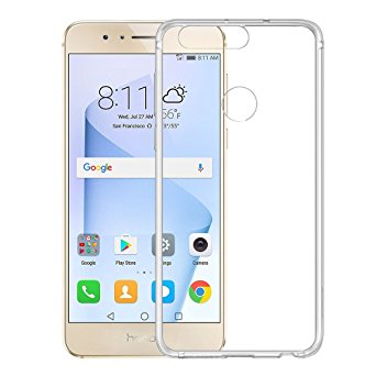 Huawei Honor 8 Case, Draws Transparent [PC TPU] [Dustproof] [Dirt Resistance] [Corner Protection] Case for Huawei Honor 8 (2016) - Crystal Clear