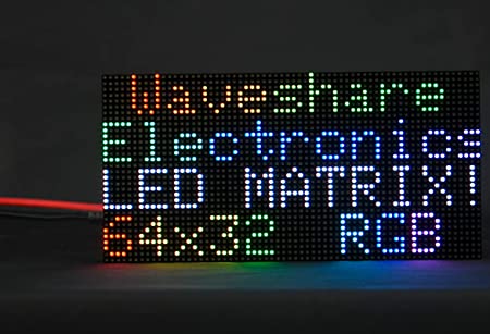 64x32 2048 RGB Full Color LED Matrix Panel 2.5mm Pitch P2.5, Display Text/Colorful Image/Animation Adjustable Brightness Chainable Design,Compatible with Raspberry Pi / Raspberry Pi Pico / ESP32