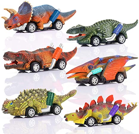 ATOPDREAM Dinosaur Pull Back Cars for Kids/Christmas/Festivals/Gifts/Toys/Games