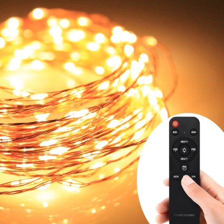 Homestarryreg Dimmer Pro  120 Ft  720 LEDs Warm White Copper Wire Remote Control  Perfect For Christmas Wedding and Party
