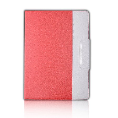 iPad Pro Case, Thankscase Business Rotating Case Cover For iPad Pro 12.9 Inch 2015 Release, Swivel Case Build-in Pencil Holder and Wallet Pocket and Hand Strap for iPad Pro. (Coral)