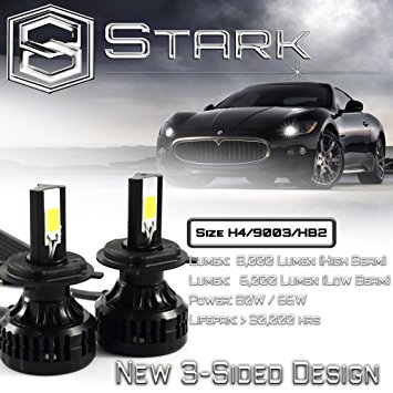 Stark 80W All-in-One 360° LED Headlights (H4 / HB2 / 9003, 6000K White)