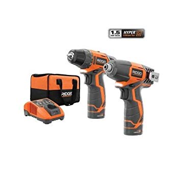 Ridgid ZRR9000SB 12V Cordless Lithium-Ion 2-Speed Drill Driver and Impact Driver Combo Kit (Certified Refurbished)