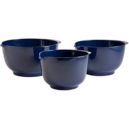 Gourmac 3 Piece Melamine Mixing Bowl Set, Cobalt Blue